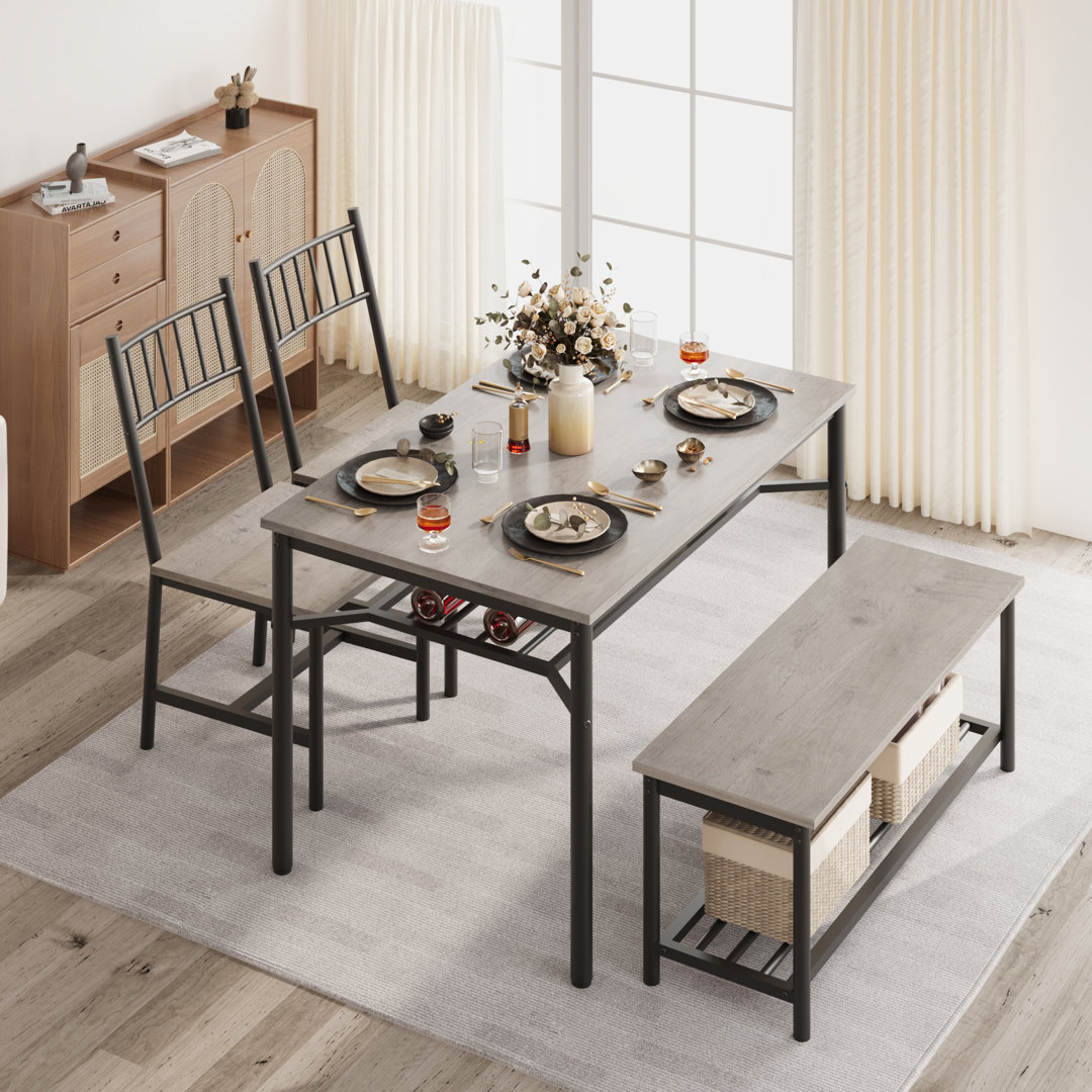 Emond Rectangular Modern/Farmhouse/Rustic/Industrial Dining Set